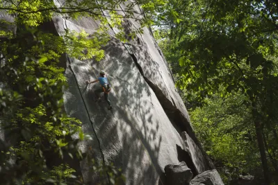 Climbers at Rumbling Bald