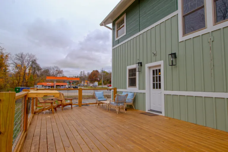 Back porch at The Lazy Tiger