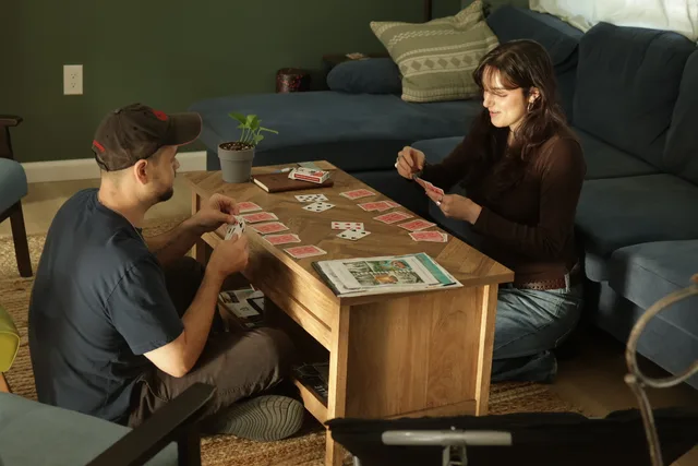 Guests hanging out in the living room at The Lazy Tiger