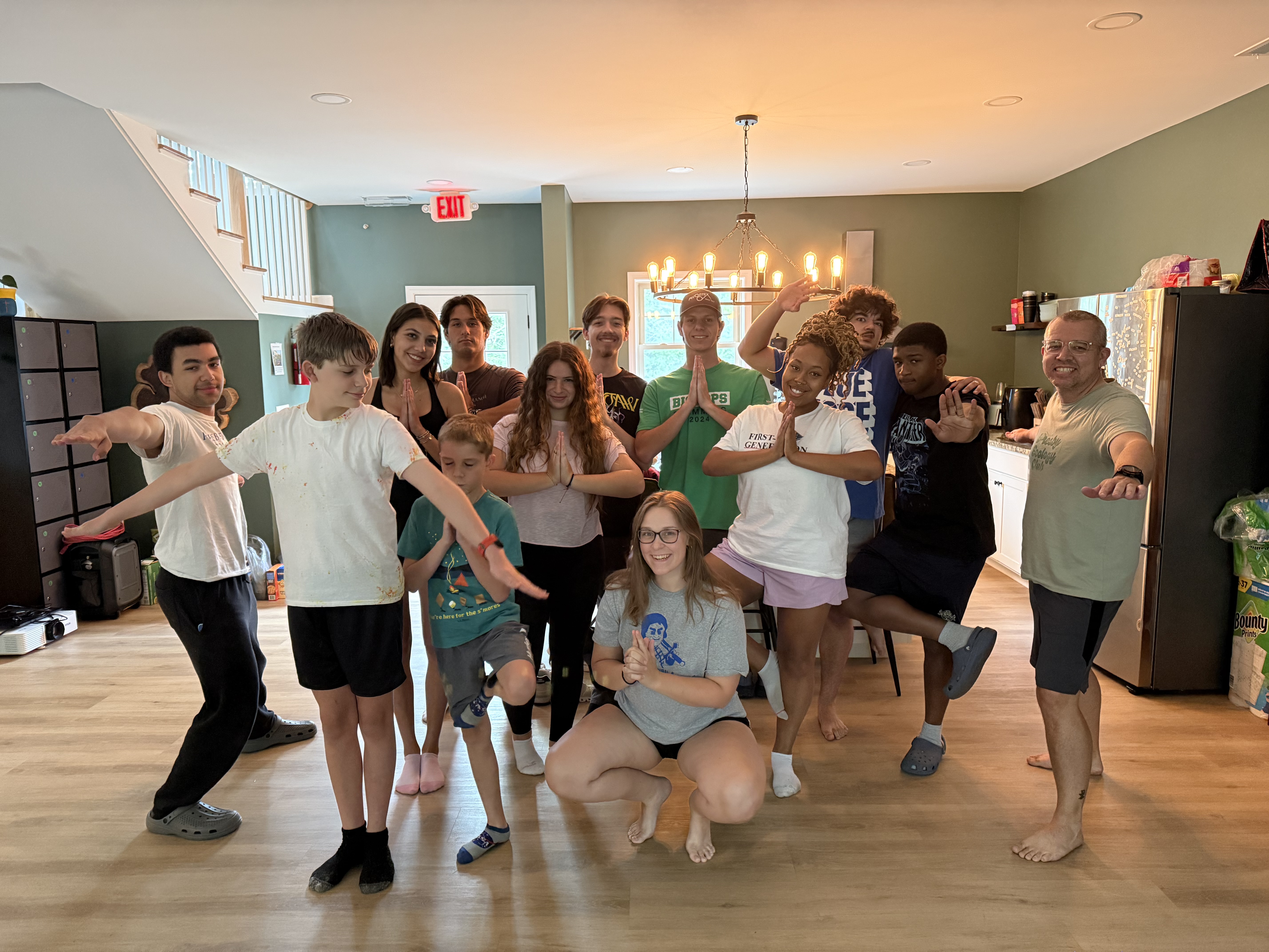 Group yoga session at The Lazy Tiger hostel